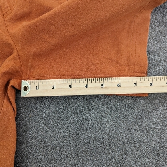 VINTAGE Hunters Run Orange High Waisted cotton blend Pleated Shorts Size 12 - Picture 6 of 12